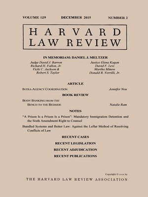 cover image of Harvard Law Review